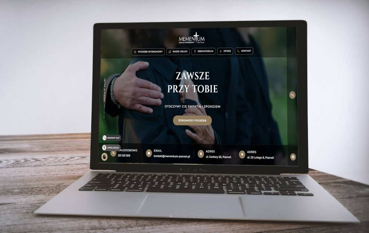 Realizacja Brainbox: Wykonanie strony dla firmy Mementum Poznań