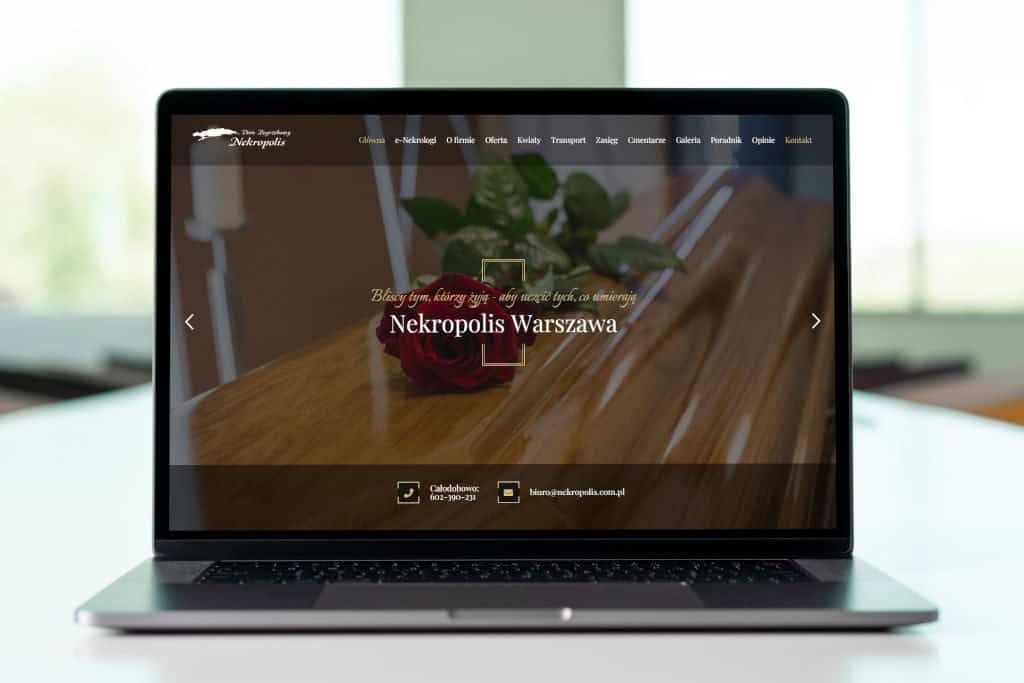 Realizacja Brainbox: Wykonanie strony dla firmy Nekropolis
